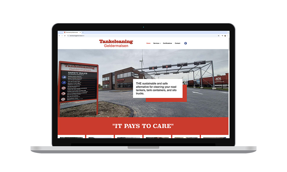 Website voor Tankcleaning Geldermalsen