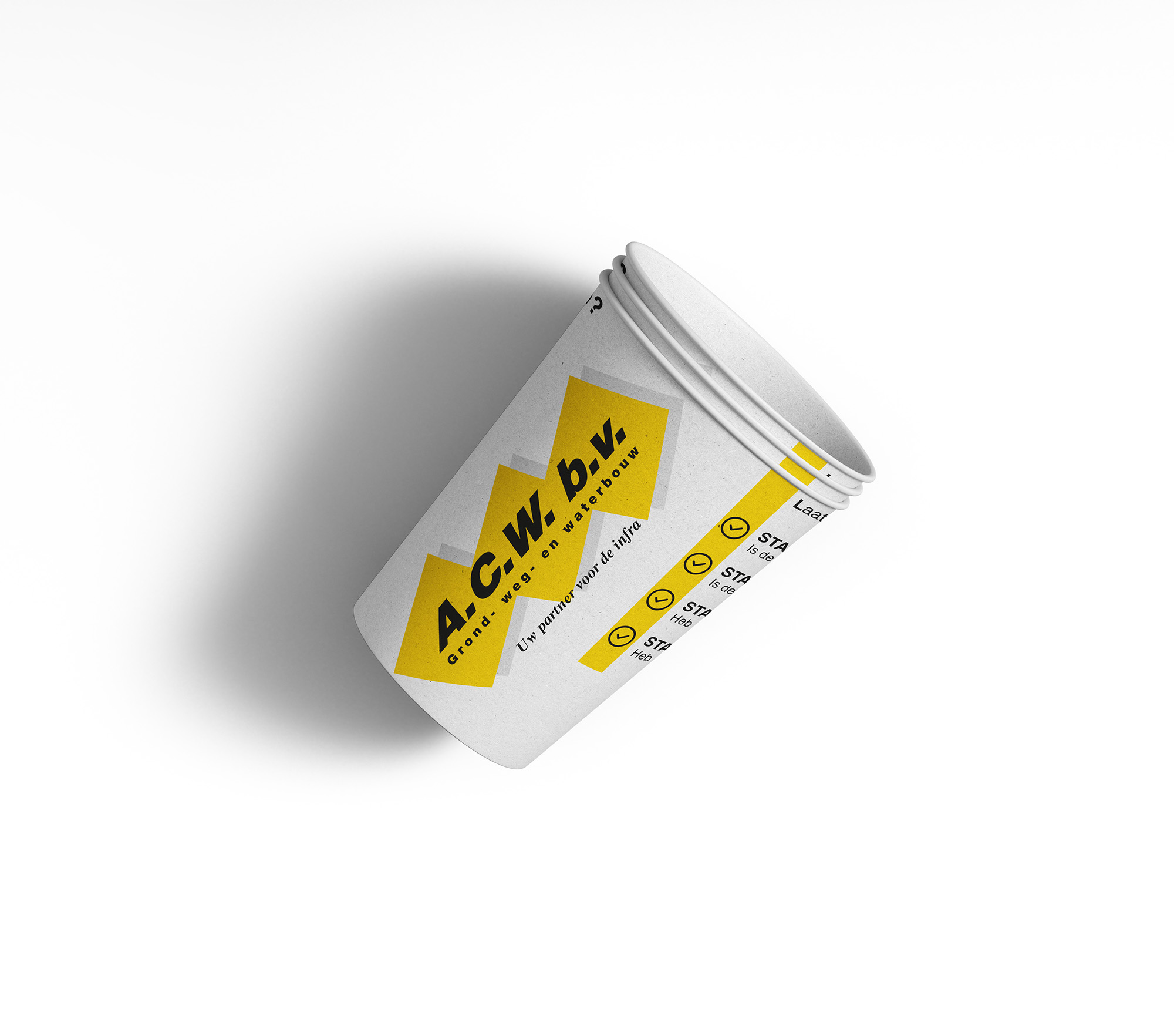 Kartonnen bekertjes voor A.C.W. Tiel